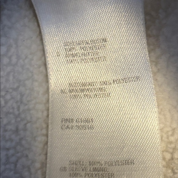 The North Face cream fleece zip front jacket size XL - Picture 7 of 7